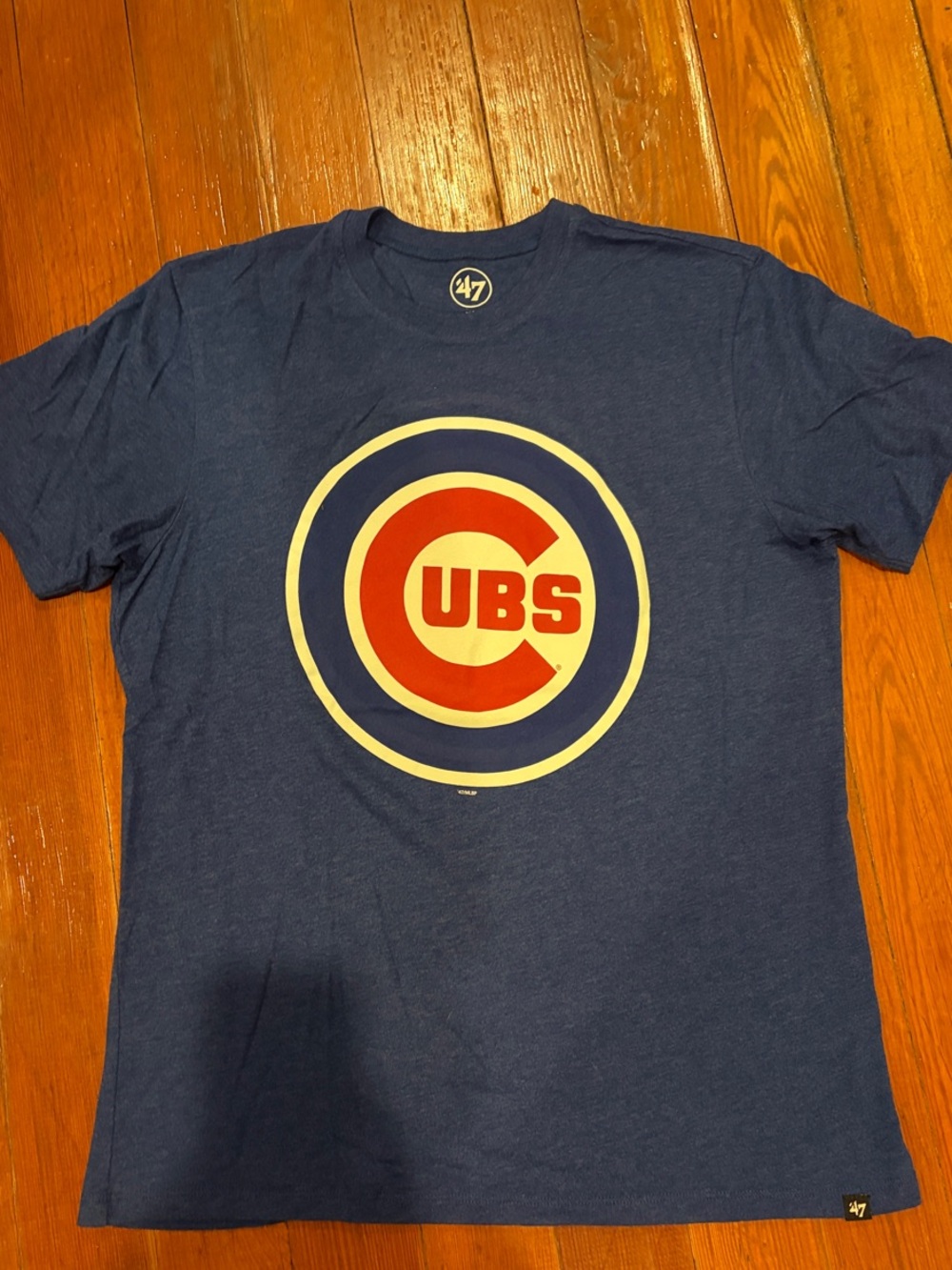 '47 Navy Chicago Cubs Logo Tee